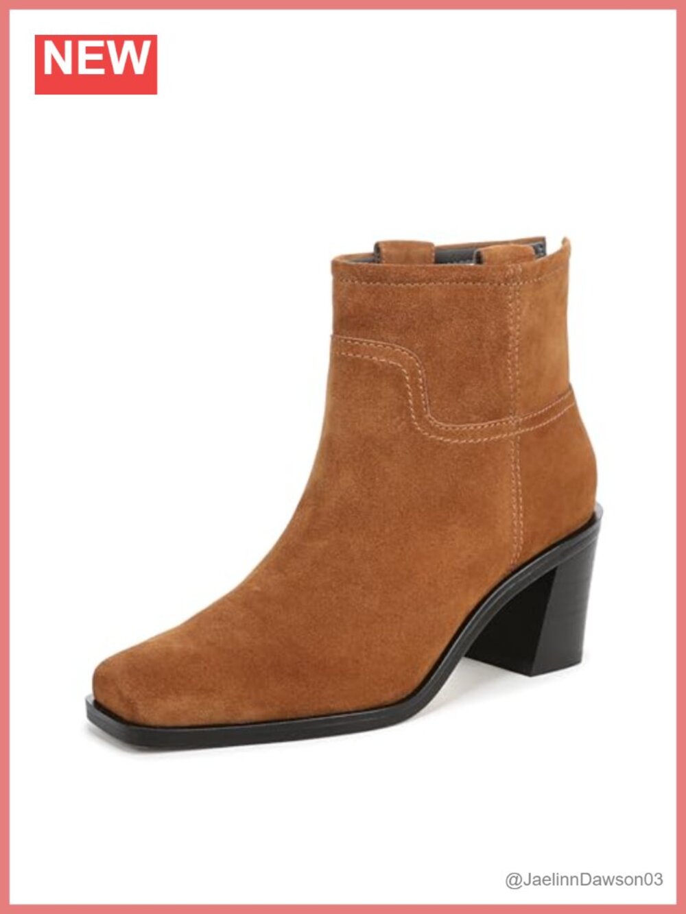 Franco Sarto Suede Pull On Ankle Bootie Block Heel